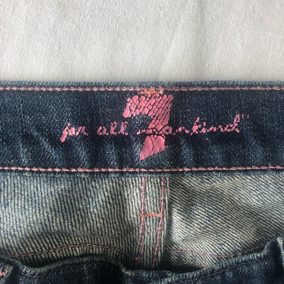 7 For All Mankind Womens jeans 30 Bootcut mid rise Blue Denim Casual Pants - Picture 9 of 12